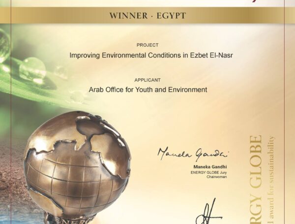 Arab Office for Youth and Environment wins the National Energy Award