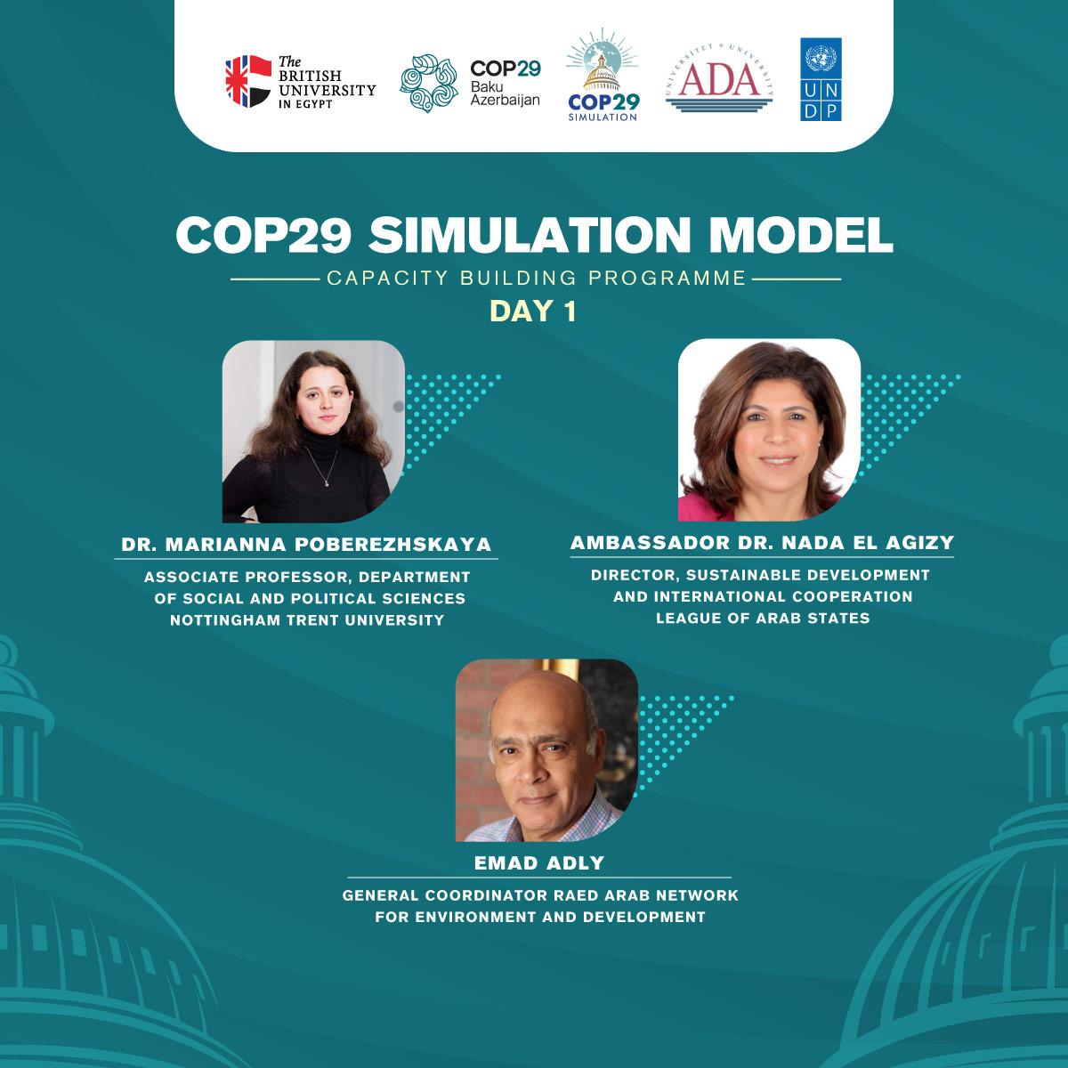 A highlight from RAED’s participation in the first day of the capacity-building program simulating the COP29 conference featured highly interactive and informative sessions.